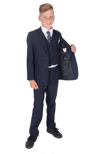 Piece checked boys suits - 5,