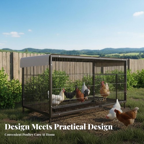 Large metal chicken enclosure - metal,