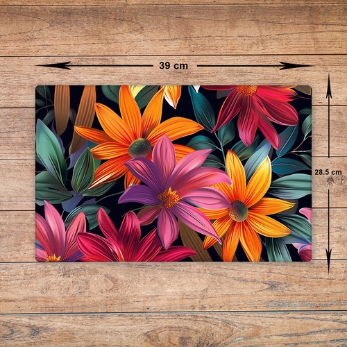 Flowers glass chopping board - flowers,