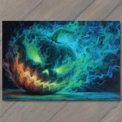 Art print scary jack lantern - print,