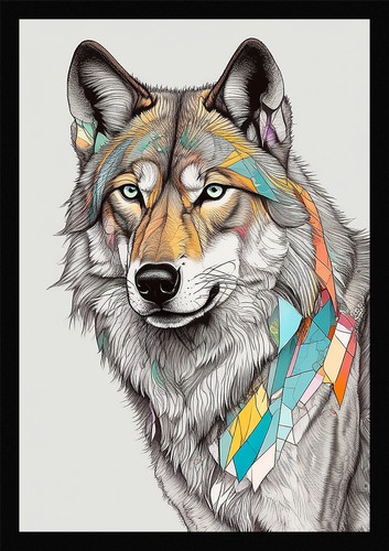 Wild wolf art enchanting - wolf,