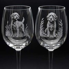Cockapoo Dog Crystal Wine