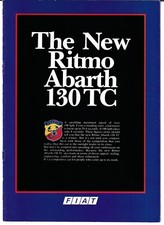 Fiat Ritmo Abarth 130 TC 1983-84 Export Markets Sales Brochure In English Strada