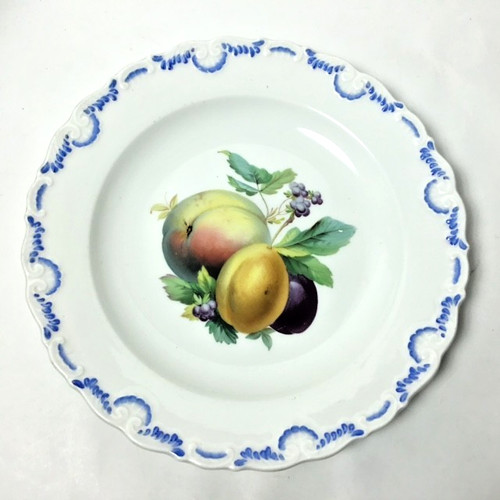 Meissen scallop edged plate - meissen,