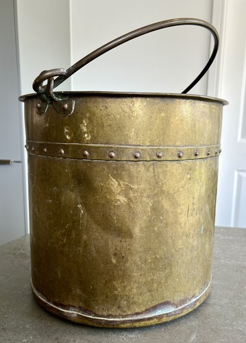 Large copper brass log - copper, &