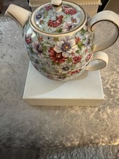 Blue chintz fine - fine, bone