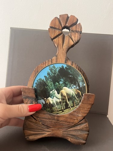 Vintage wooden coasters - wooden,