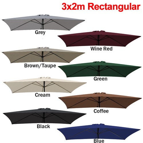 2x3m rectangle garden parasol - 2x3m,