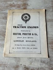 Ruston Proctor & Co Steam Traction Engines 16 Page Catalogue Facsimile 1950's