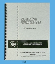 Clausing Colchester 17" s/n's