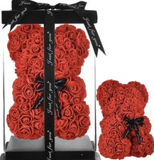 artificial rose teddy bear