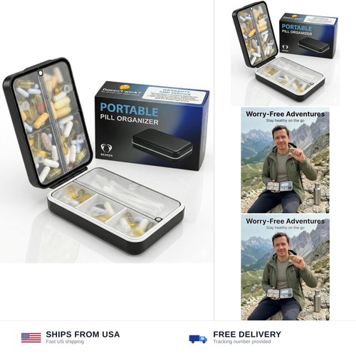 Travel pill organizer - travel,