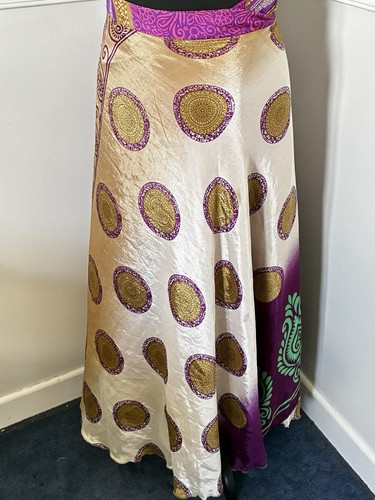 Reversible recycled sari wrap - reversible,