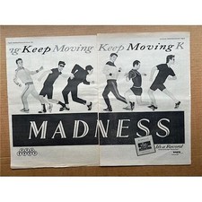 MADNESS KEEP MOVING POSTER SIZED original 2 part music press advert from 1984 - 