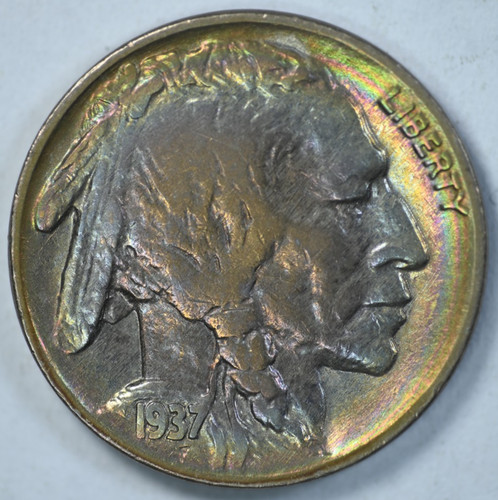 1937 buffalo nickel 5c - d,