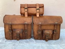 Leather motorcycle saddle bag - motorcycle,