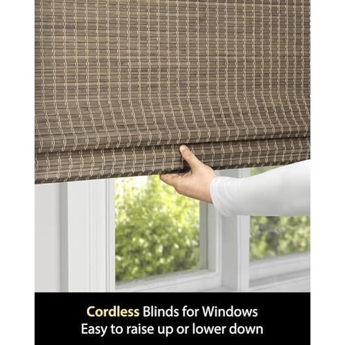 Cordless bamboo roman shades - cordless,