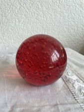 IKEA Red Glass Paperweight