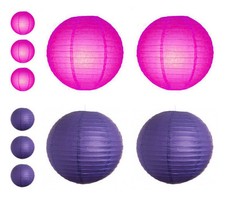 10 x  Mixed Chinese Round Paper Lanterns Lamp Wedding Party Decoration
