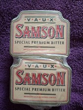 X 100 BEER MATS STILL SEALED  VAUX  SAMSON PREMIUM BITTER