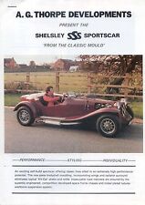 Shelsley Spyder Triumph Based Kit Car 1983 Original UK Sales Brochure, Price Lis
