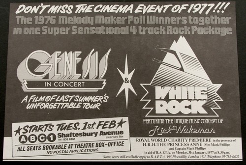 Genesis rick wakeman flyer - genesis,