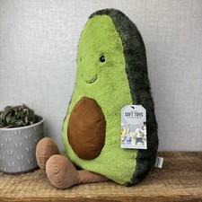 Jellycat Huge Amuseable Avocado - Huge Avocado Soft Toy Beanie Plush Retired 18”
