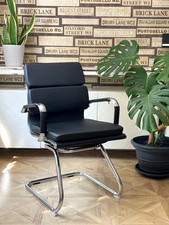 Black soft pad leather - black,