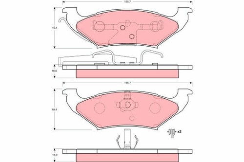 Gdb4045 trw brake pad - trw,