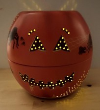 M & S HALLOWEEN PUMPKIN TIN Empty Light Up Lantern Unused NO BISCUITS
