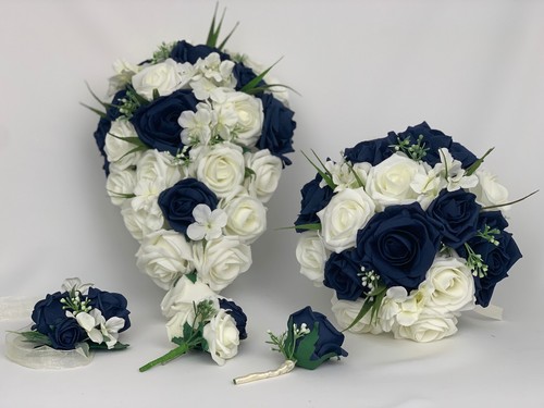 Wedding bouquets navy blue - wedding,