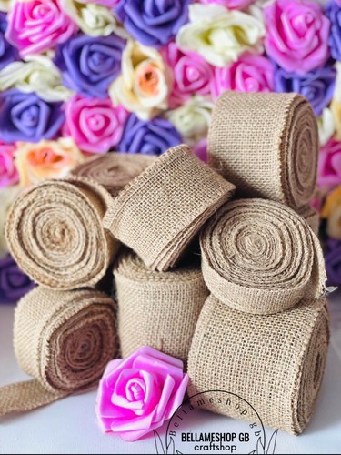 Natural hessian ribbon - natural,