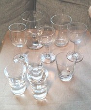 9 Vintage Assorted Drinking Glasses. Small Tumbler Port  Liqueur Shot Other. 