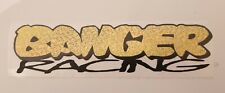 BANGER RACING oval stock car vinyl sticker logo glitter gold and black 180x50mm