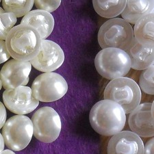 Buttons half pearl shank - buttons,