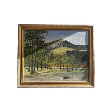 Oil Painting Of Buttermere Cumbria In Gold Gilt Frame By Harold Hudson 50cm 41cm