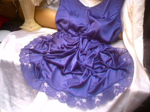 Pretty navy blue nylon full - pretty,