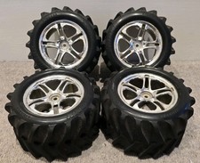 Traxxas E Maxx 1/8  Monster Truck Original Wheels And Tyres. X4