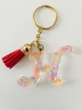 Personalised handmade Keyring | Resin Initial Letter Keyring A-Z| Gift  