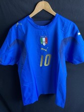 Rare Men’s Italy 2006 World Cup Shirt With Baggio 10 Nameset.