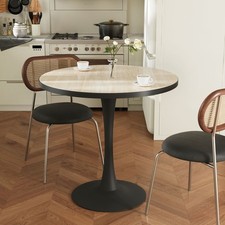 Heavy Duty Round Dining Table Luxury Tulip Kitchen Table for Dinner Cafe Leisure