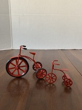 Vintage Red Tricycles Metal