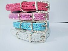 Dog Collar diamante puppy bling Yorkie teacup chihuahua glitter toy tea cup