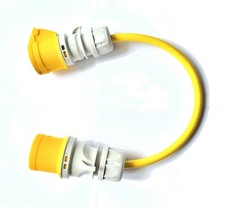 110V 32A  Adaptor Fly Lead  Plug & 16amp Socket Generator Fits Defender E85323