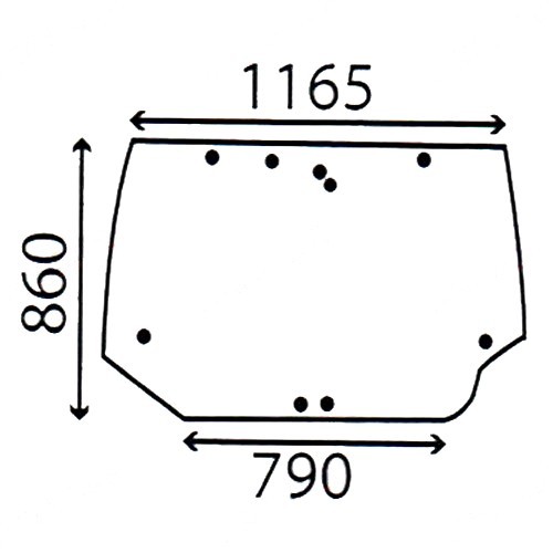 Rear window glass for - rear,