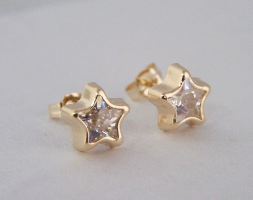 9ct real gold - 9ct, clear
