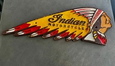 Classic Indian Chief Scout Garage Workshop Motorcycle Display Cast Metal Sign