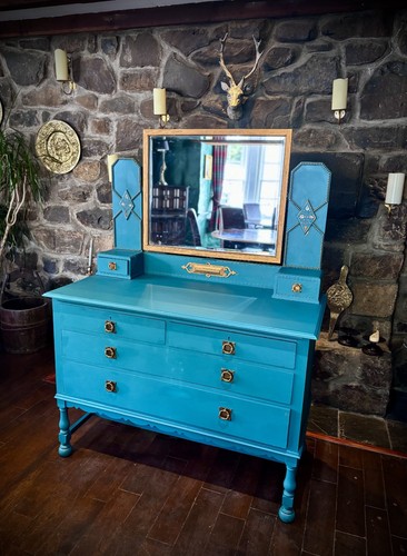 Art deco teal - art,
