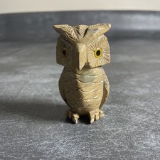 Vintage Stone Carved Owl. Pre