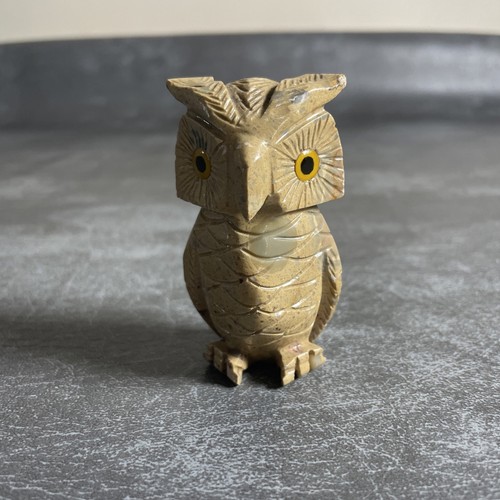 Vintage stone carved owl pre - carved, owl.